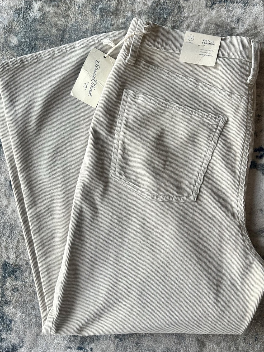 Universal Thread Straight Leg Corduroy pants in Light Beige